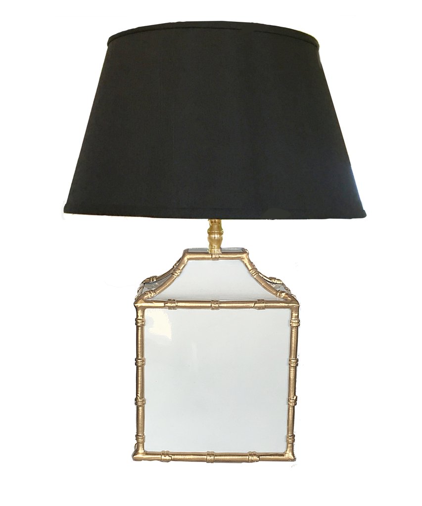 Dana Gibson Pagoda Lamp in White
