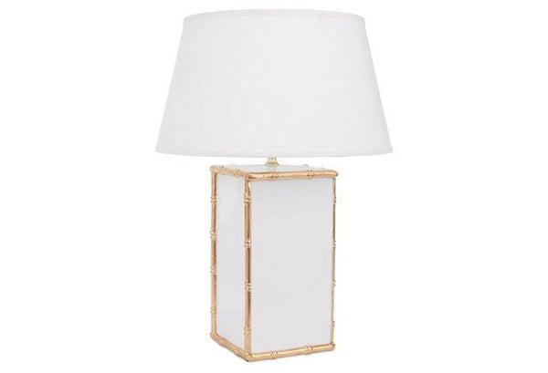 Dana Gibson Bamboo in White Lamp