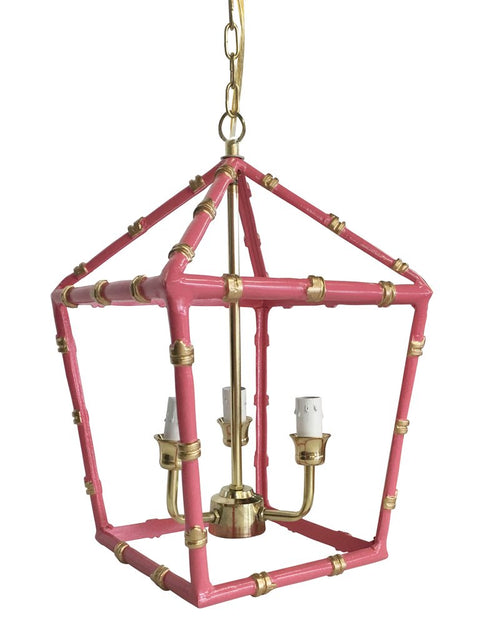 Dana Gibson Bamboo Lantern Light in Pink