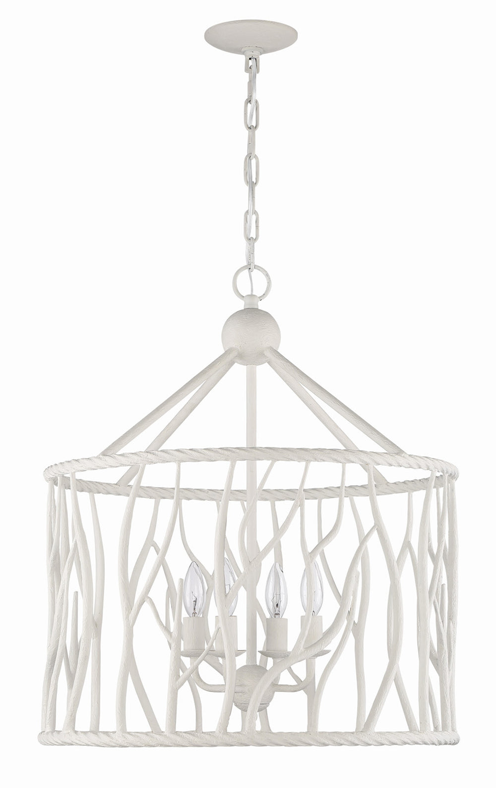 Lumanity Havershire 4 Light White Statement Chandelier