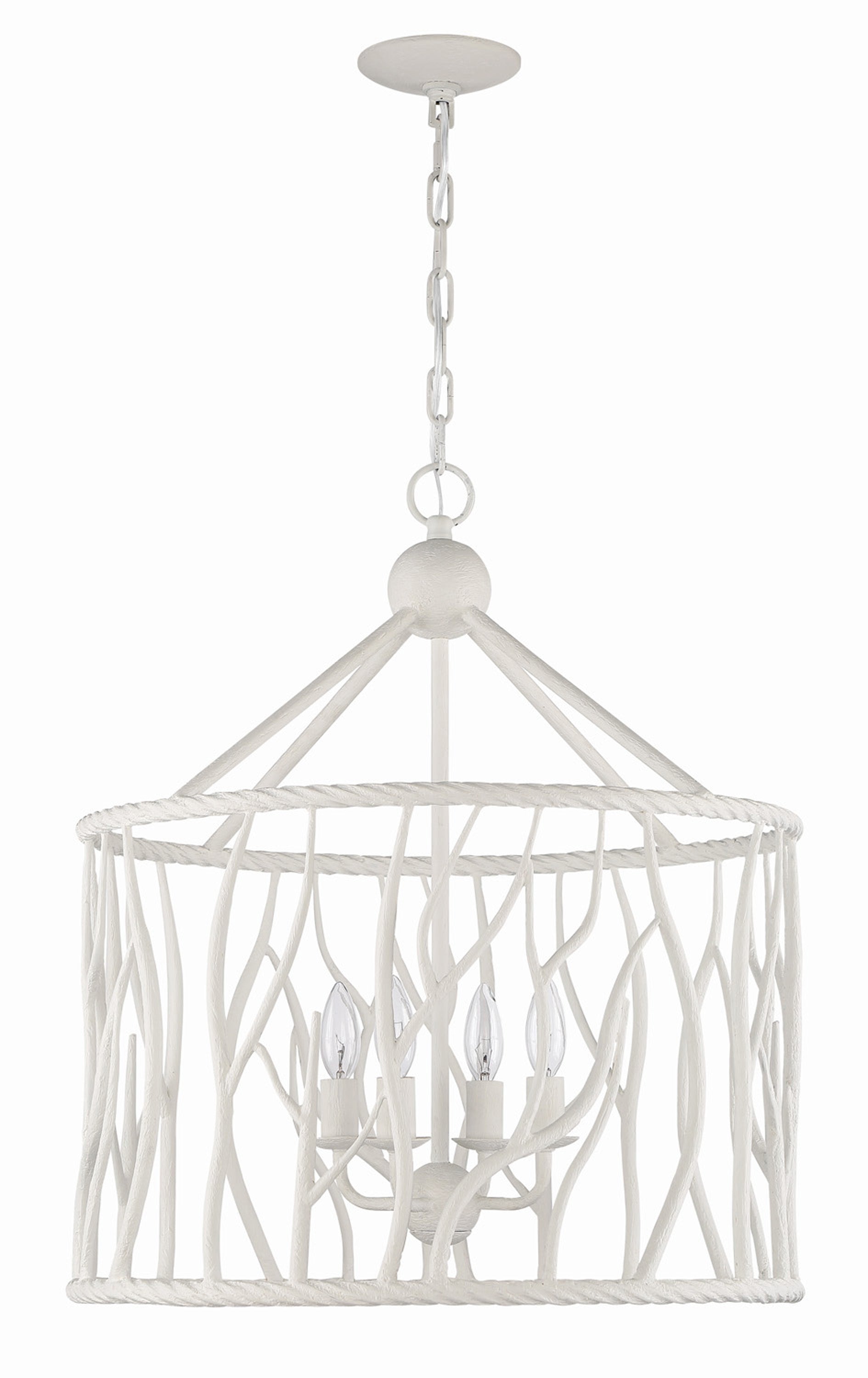 Lumanity Havershire 4 Light White Statement Chandelier