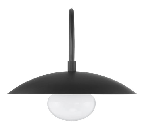 Lumanity Declan Modern Disc Matte Black 12" Wall Sconce Light