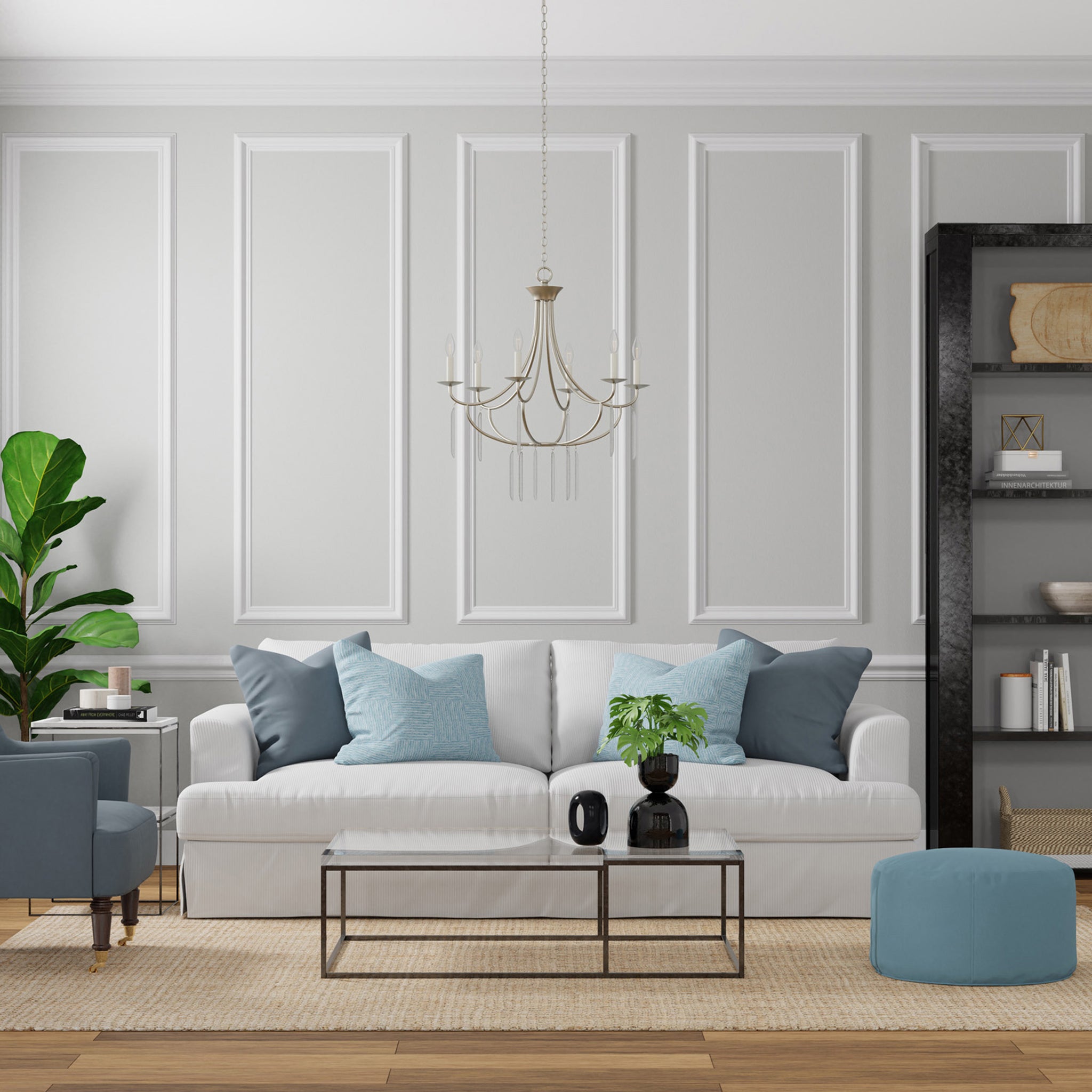 Lumanity Ella 6 Light Classic Candle Chandelier