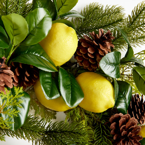 Napa Home And Garden Lemon & Mixed Botanicals Wreath 26"