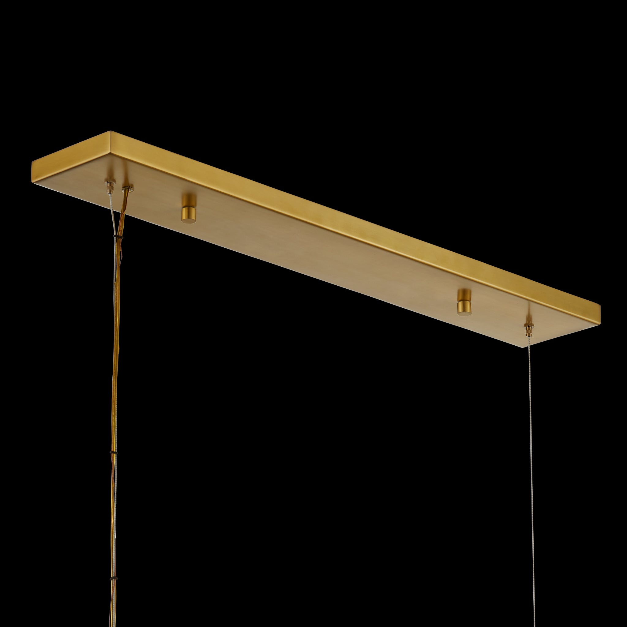 Currey & Company Barcarolle 48" Brass 9 Light Linear Chandelier