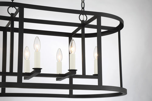 Lumanity Bryant 6 Light Linear Geometric Chandelier