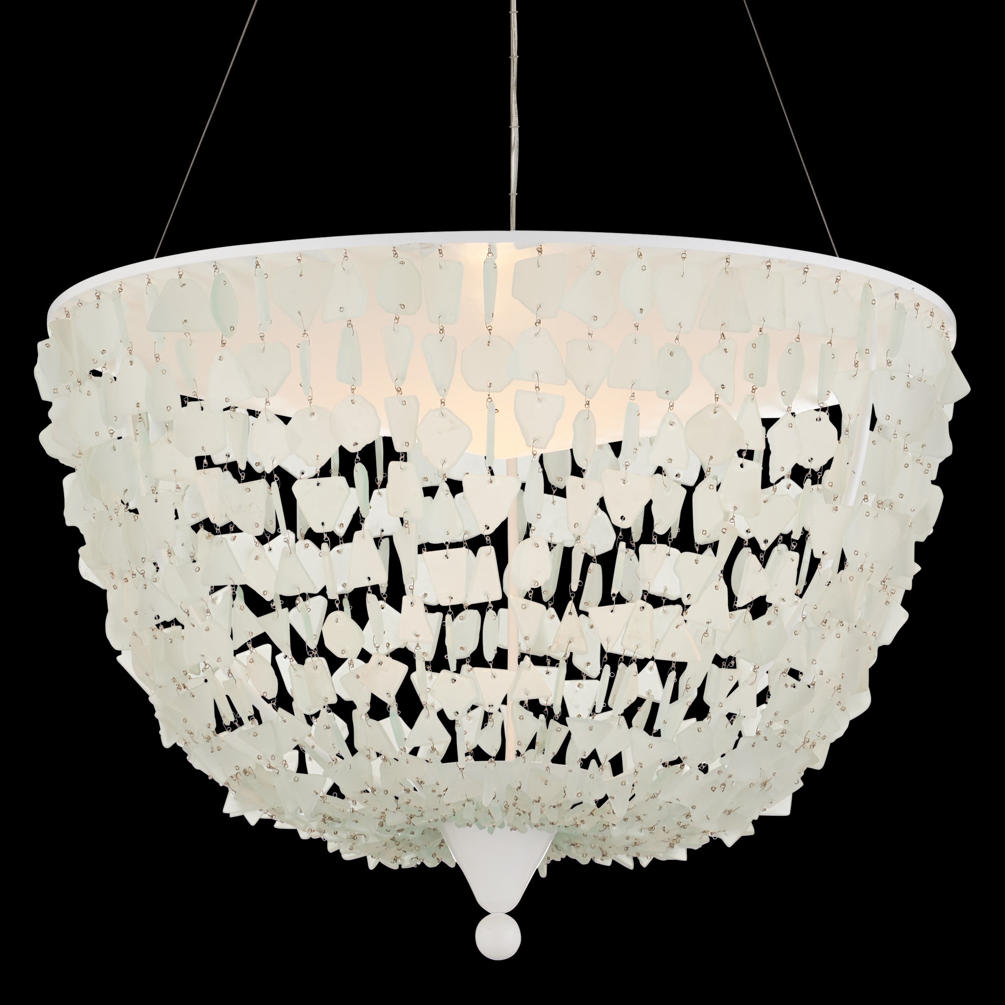 Currey & Company Thalassa 29.5" Seaglass 1 Light Pendant