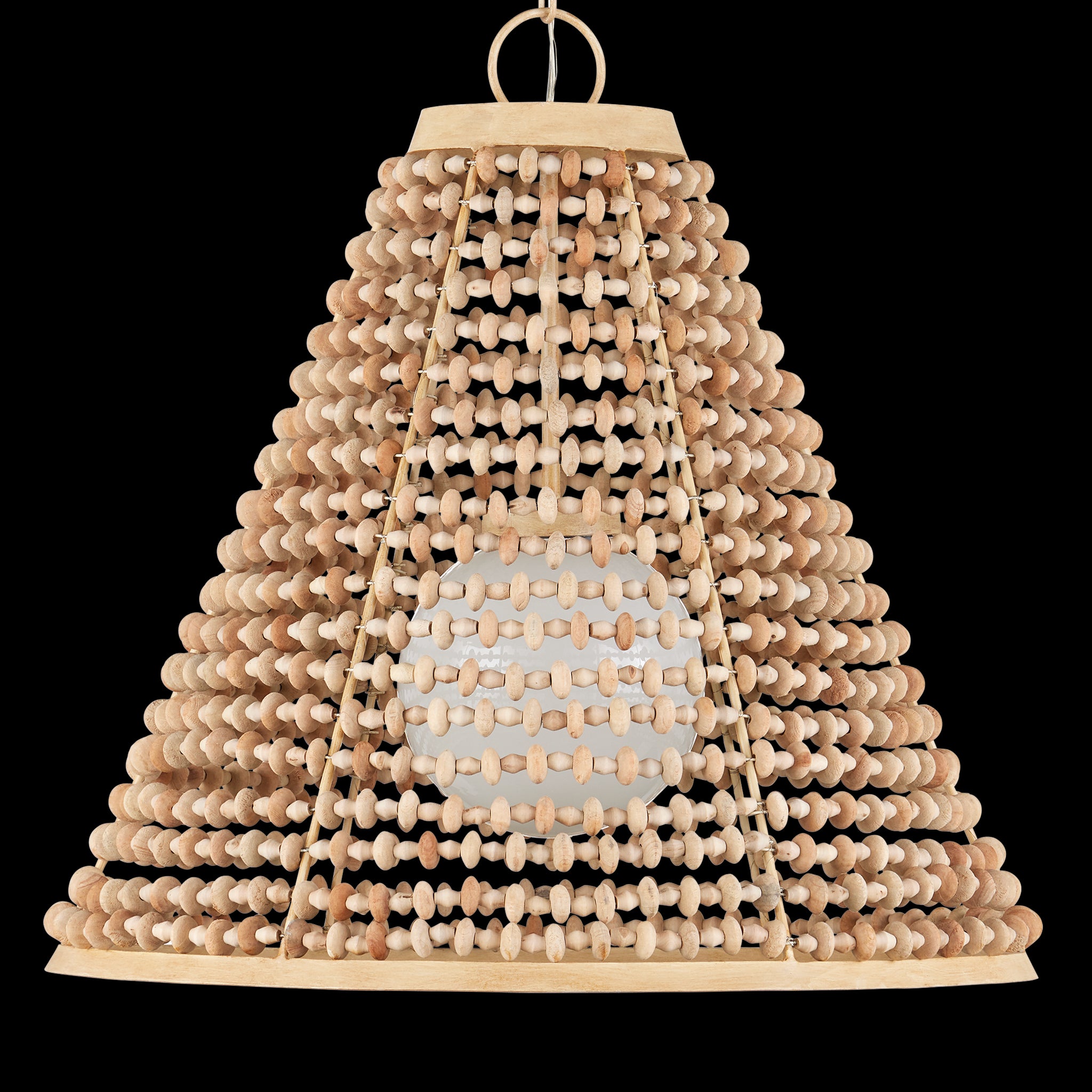 Currey & Company Pendulum 25.5" Beaded 1 Light Pendant