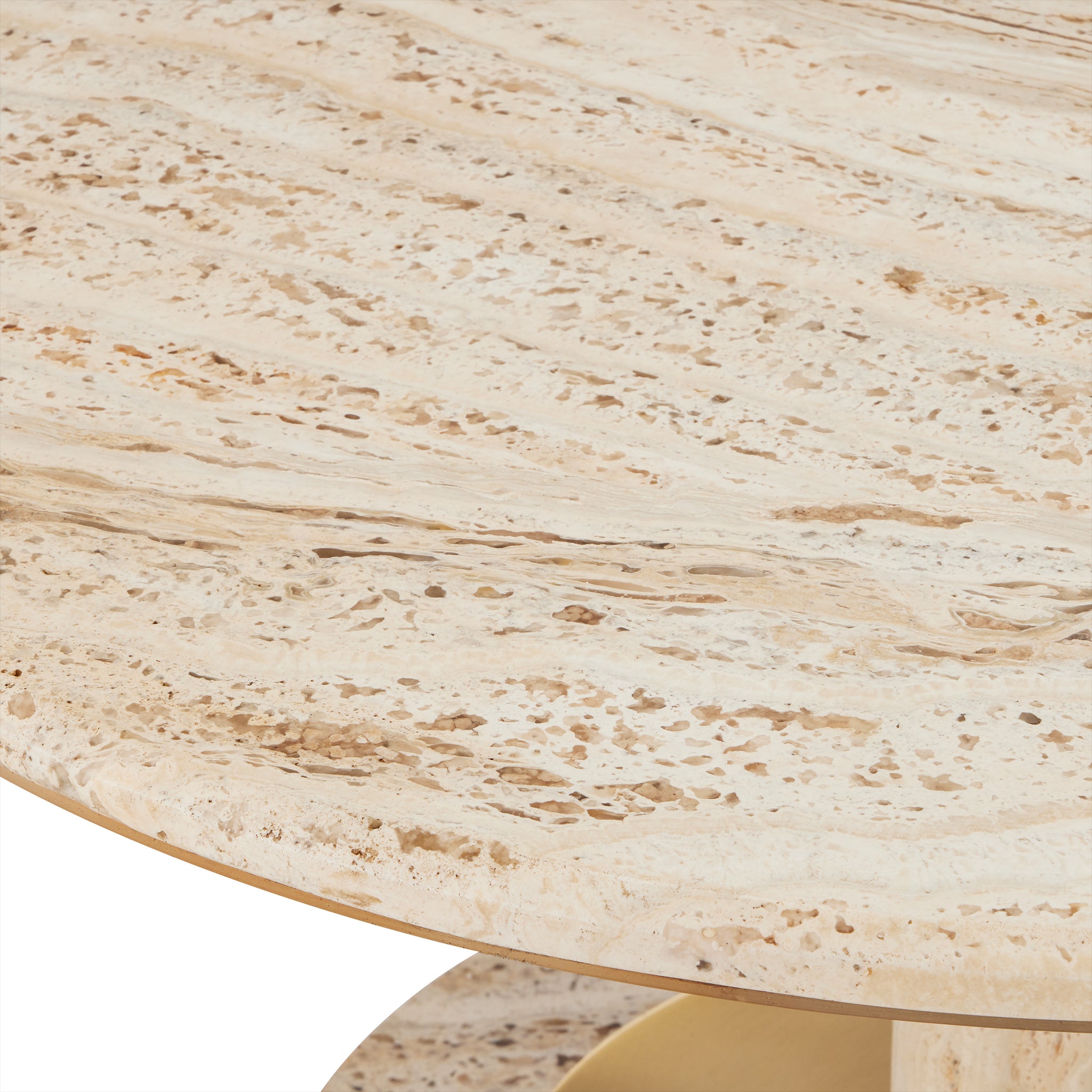 Currey & Company 17.25" Miles Travertine Cocktail Table
