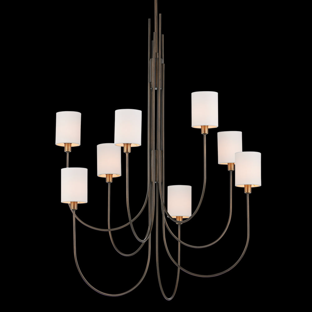 Currey & Company Archetype 32.5" Bronze 8 Light Chandelier