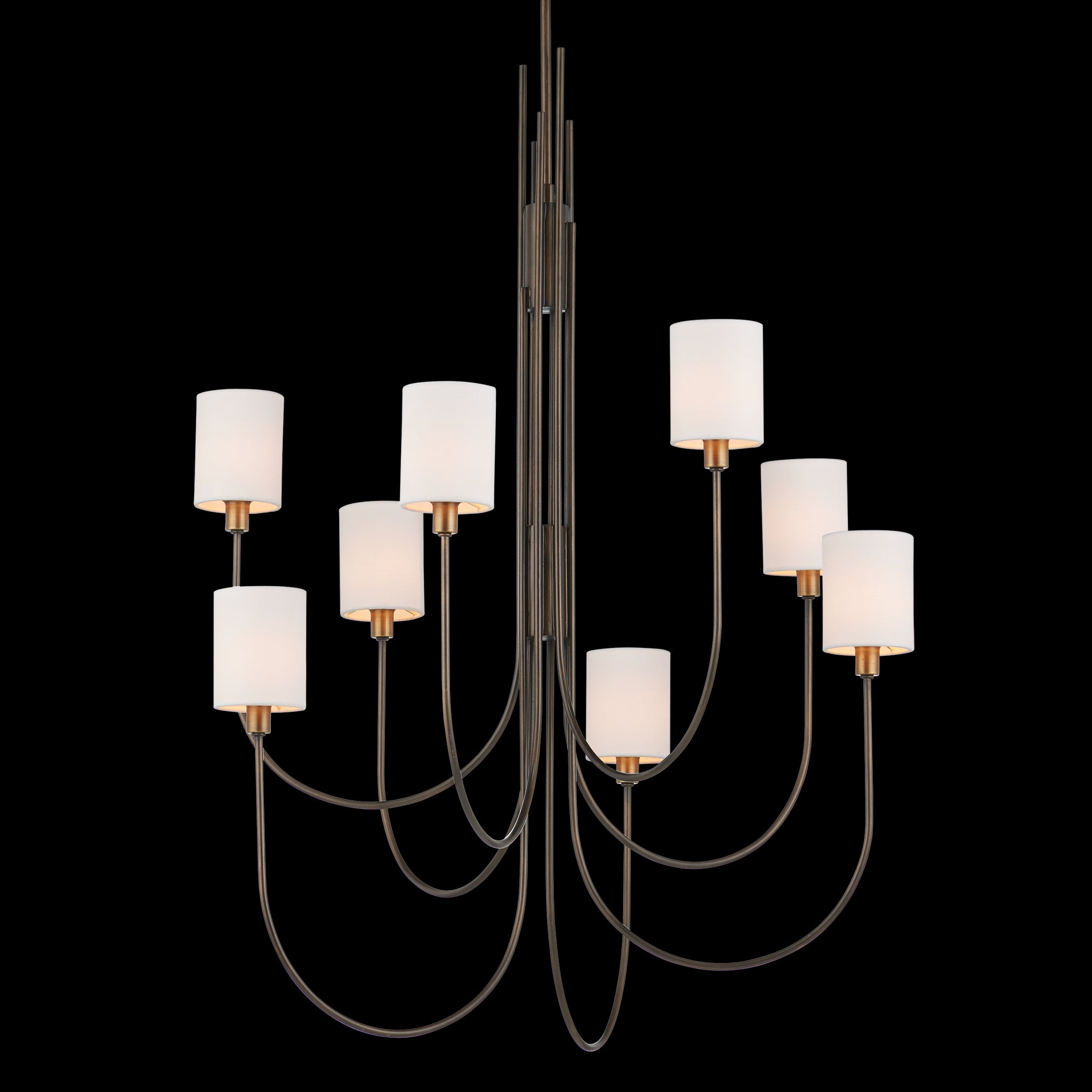 Currey & Company Archetype 32.5" Bronze 8 Light Chandelier