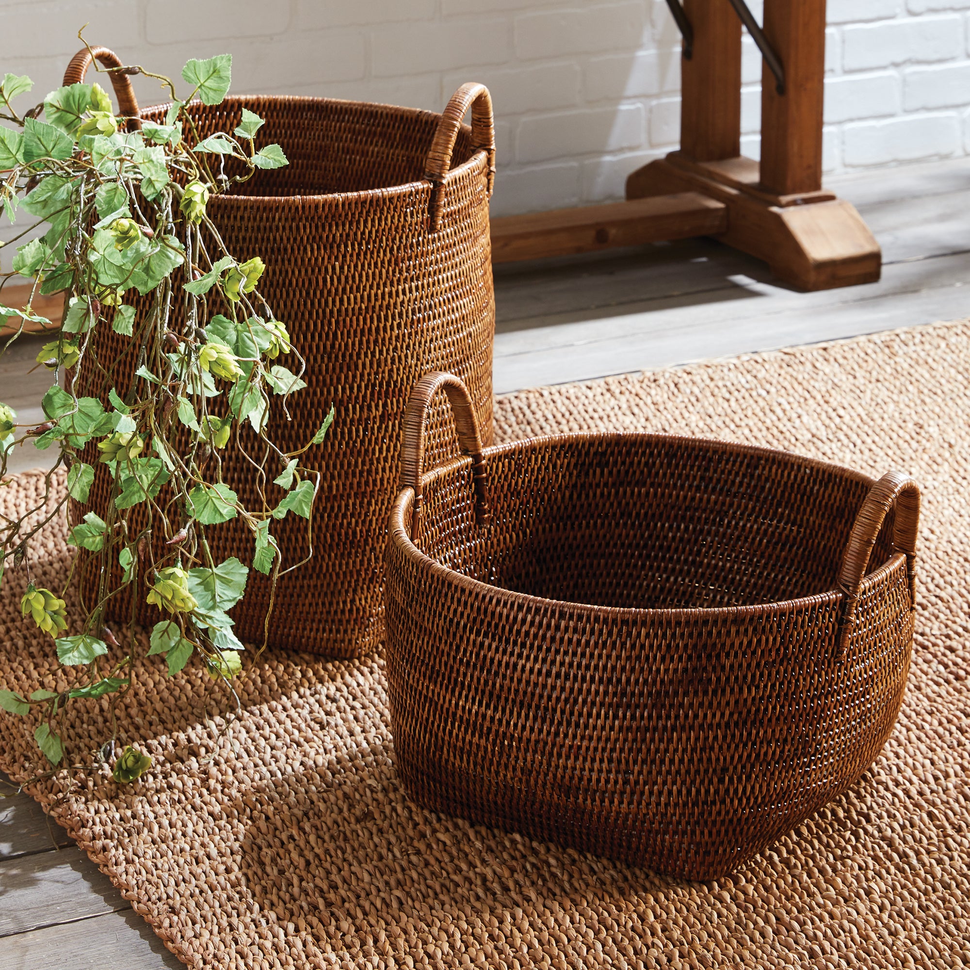 Napa Home And Garden Burma Rattan Orchard Baskets, Set Of 2
