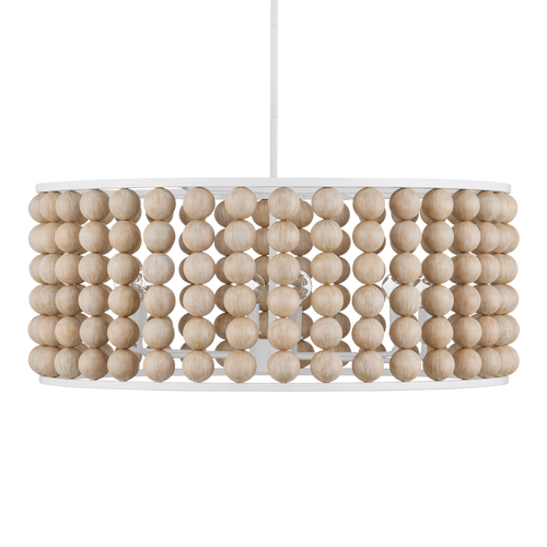 Currey & Company Holcroft 32.25" Sandstone 6 Light Chandelier