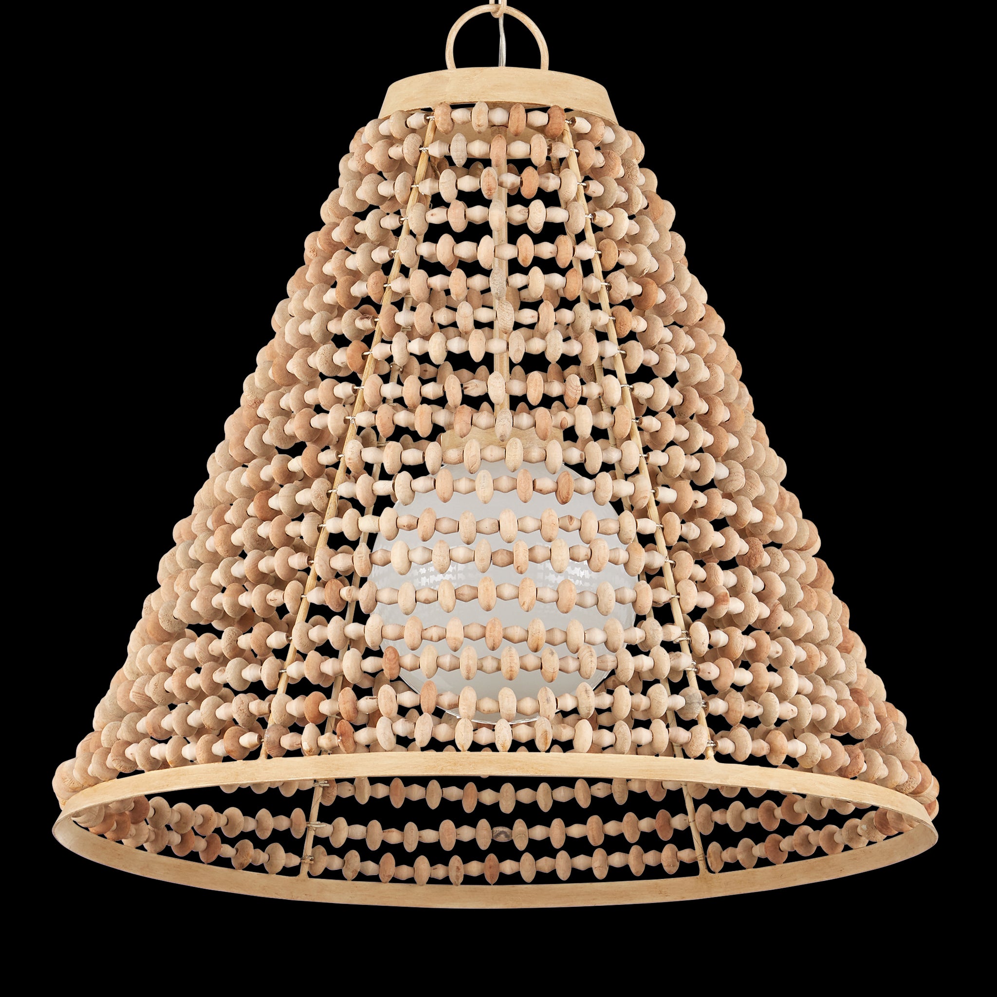 Currey & Company Pendulum 25.5" Beaded 1 Light Pendant