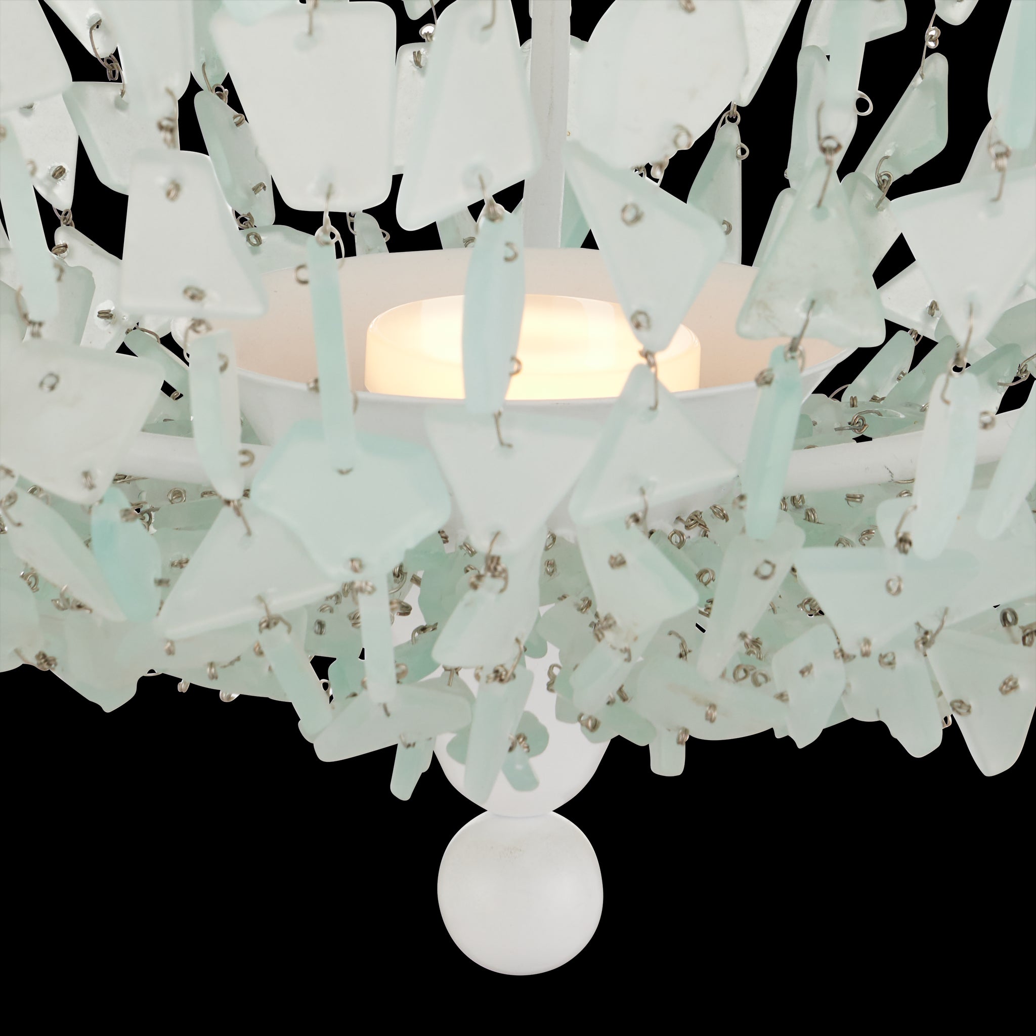 Currey & Company Thalassa 29.5" Seaglass 1 Light Pendant