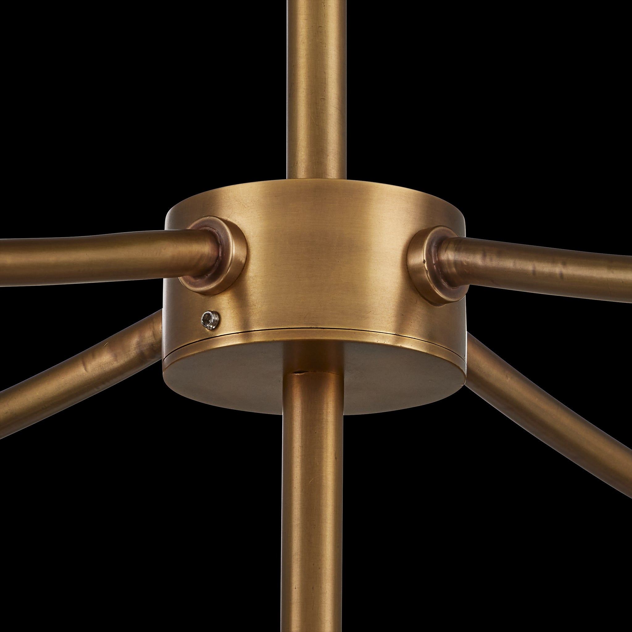 Currey & Company Alithea 45.25" 5 Light Brass Semi Flush Mount