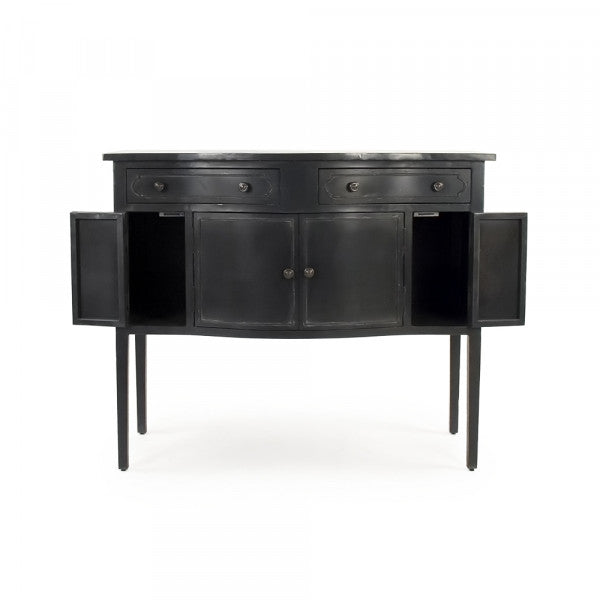 Zentique Corbyn Metal Console Antique Black
