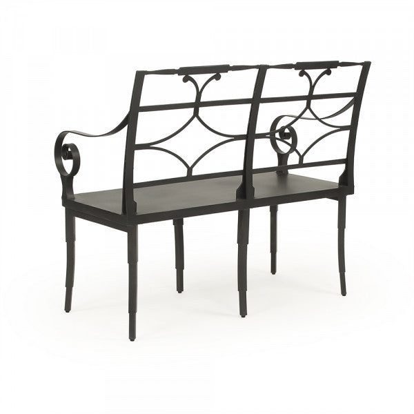Zentique Ranier Metal Bench Antique Black