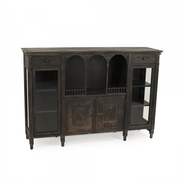 Zentique Esme Metal Buffet Rustic Grey