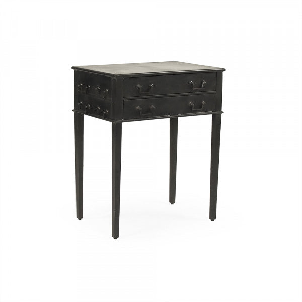 Zentique Delane Metal Table Antique Black