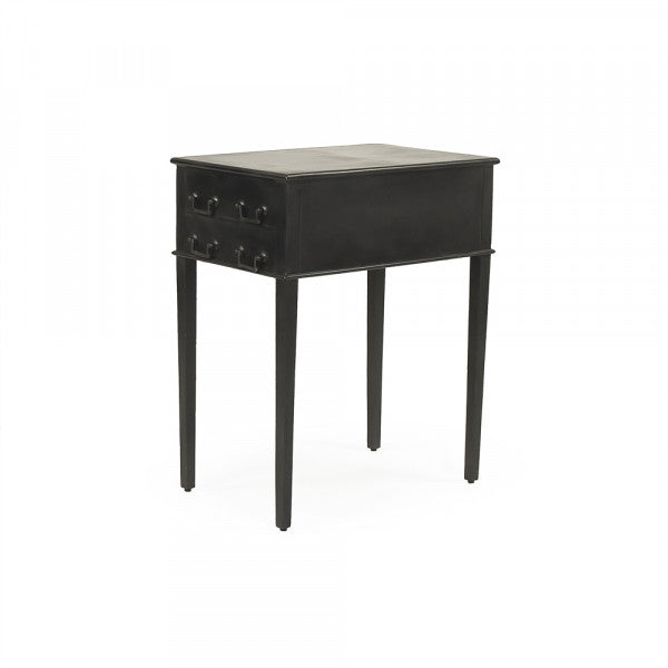 Zentique Delane Metal Table Antique Black