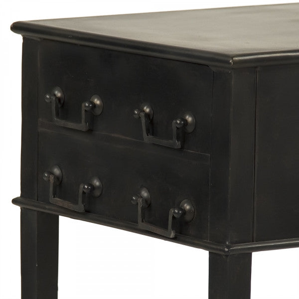 Zentique Delane Metal Table Antique Black