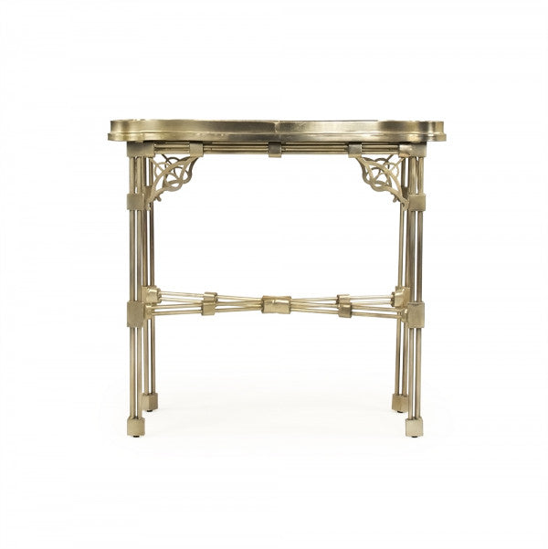 Zentique Garlen Metal Table Antique Gold