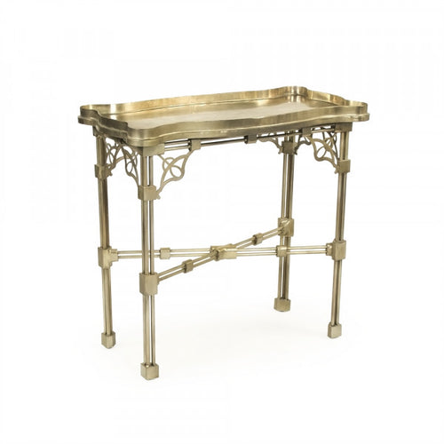 Zentique Garlen Metal Table Antique Gold