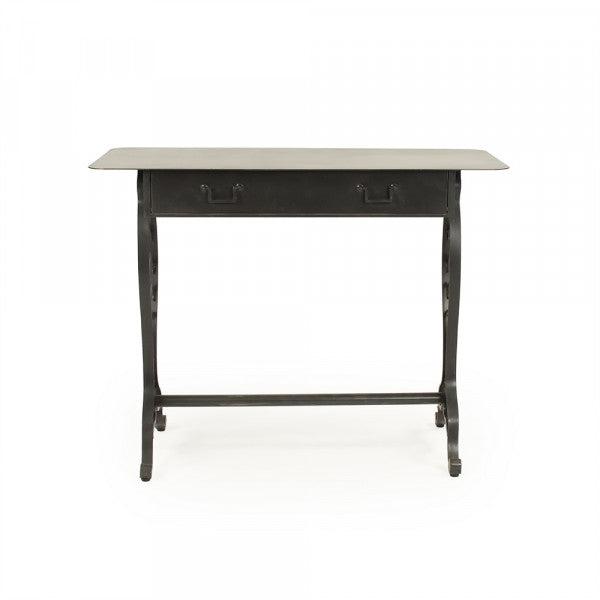 Zentique Maelle Iron Console Antique Brown