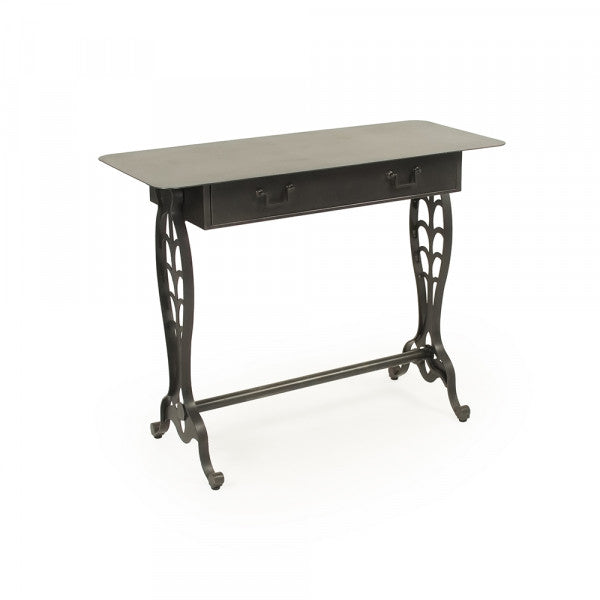 Zentique Maelle Iron Console Antique Brown