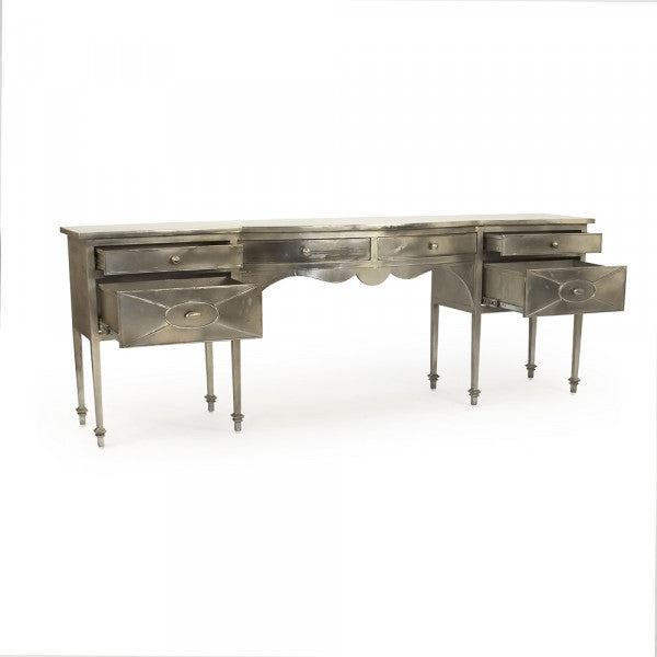Zentique Gerard Iron Console Antique Light Gold