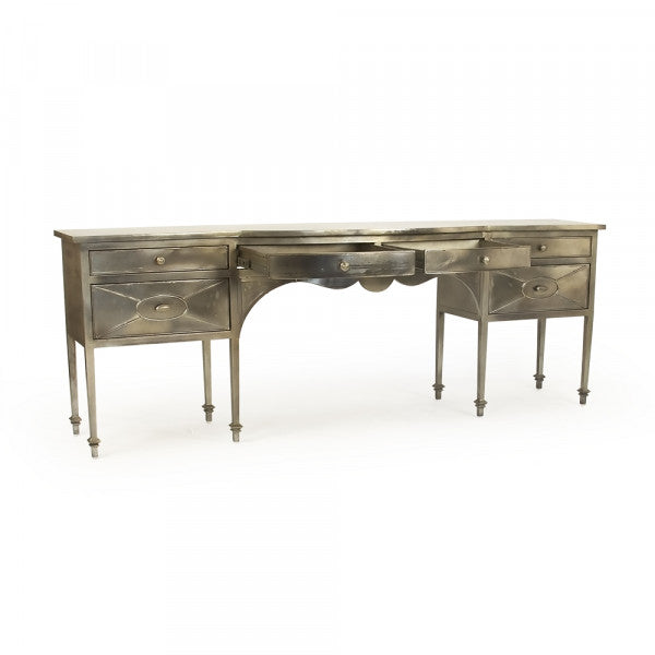 Zentique Gerard Iron Console Antique Light Gold