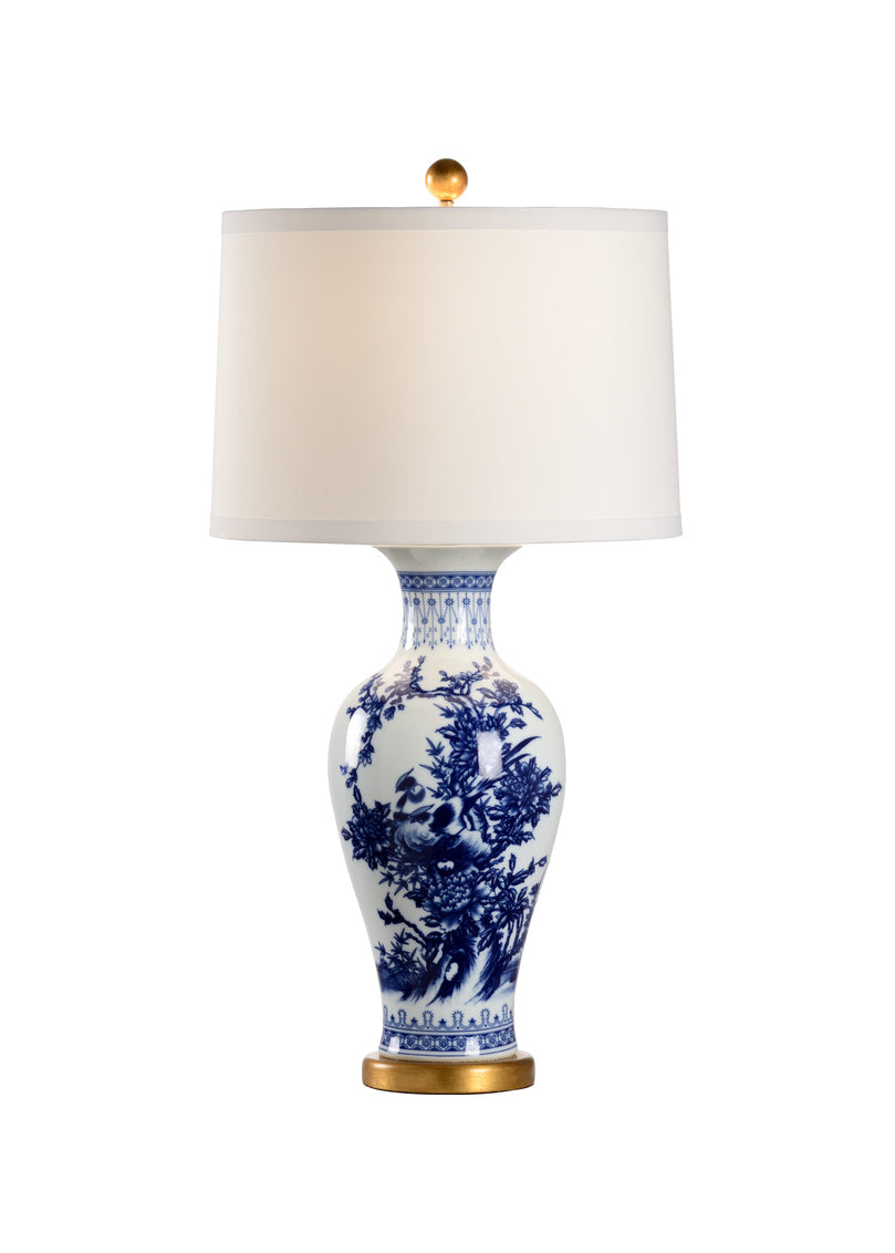 Chelsea House Chesterton Lamp in Blue and White