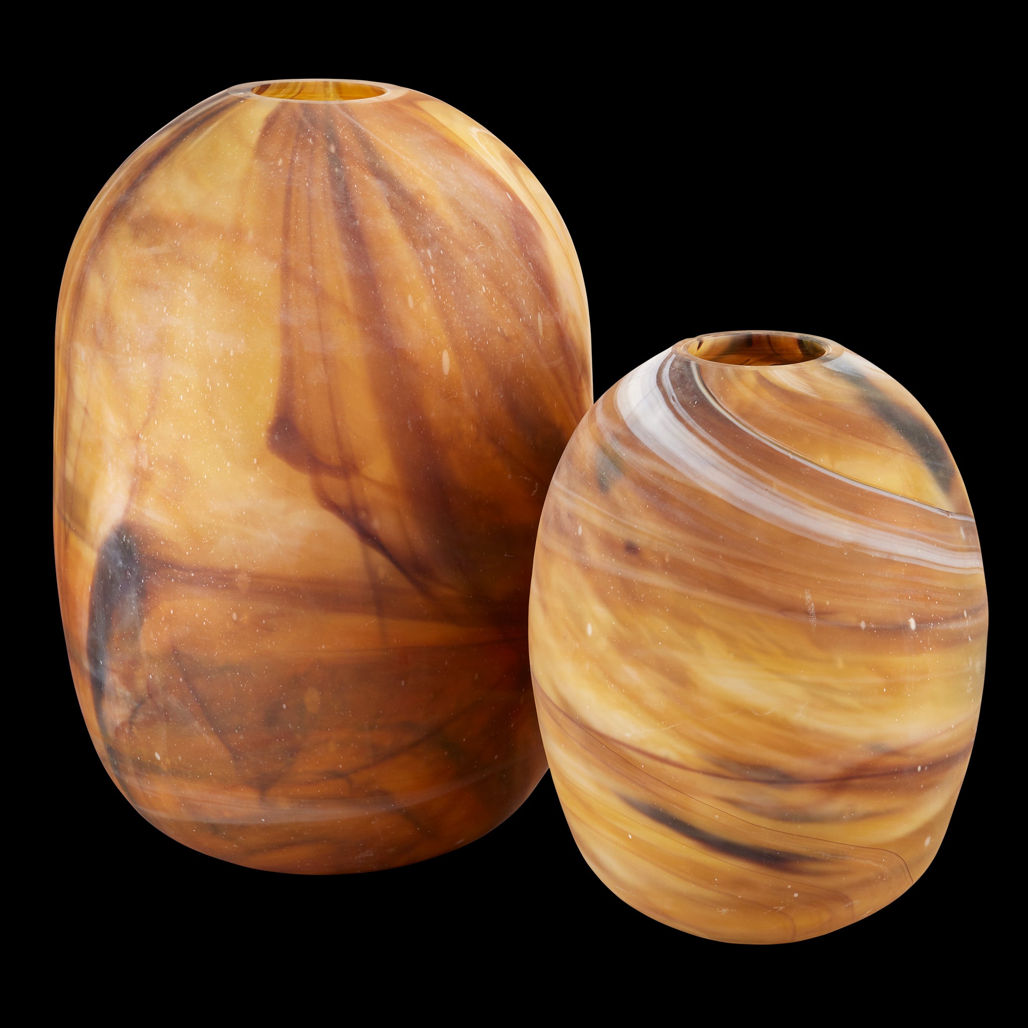 Currey & Company Desert Storm Glass Vase Set Of 2