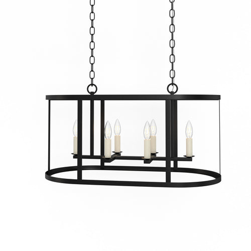 Lumanity Bryant 6 Light Linear Geometric Chandelier