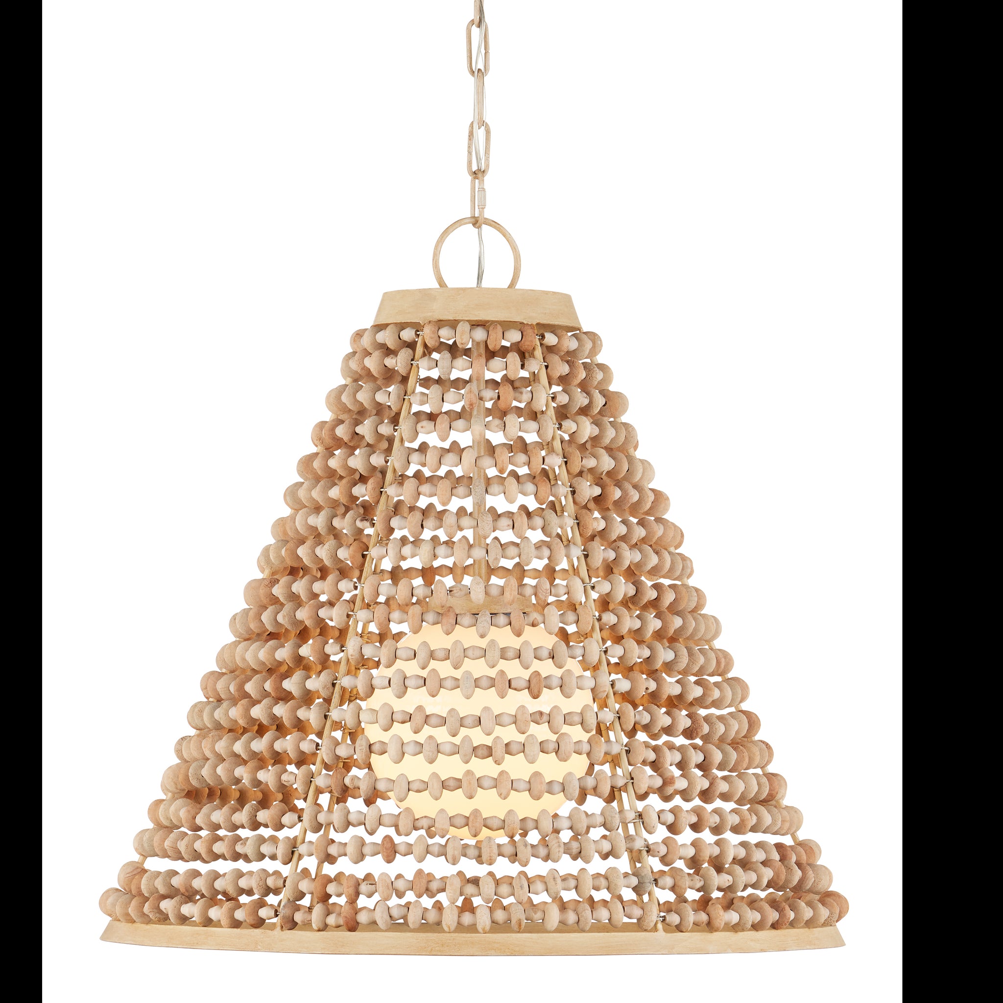 Currey & Company Pendulum 25.5" Beaded 1 Light Pendant