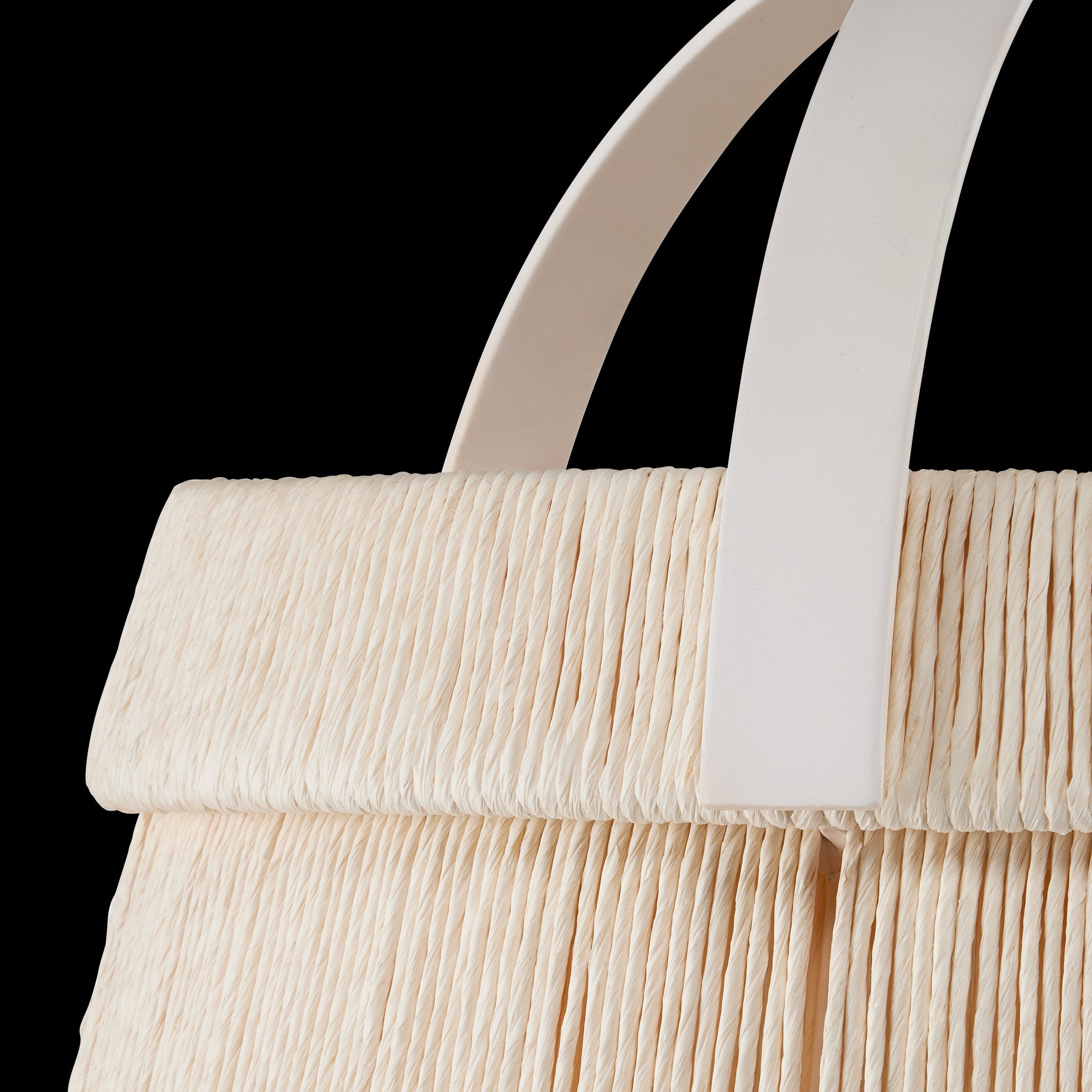 Currey & Company Parnell 27.75" White Twine 1 Light Pendant