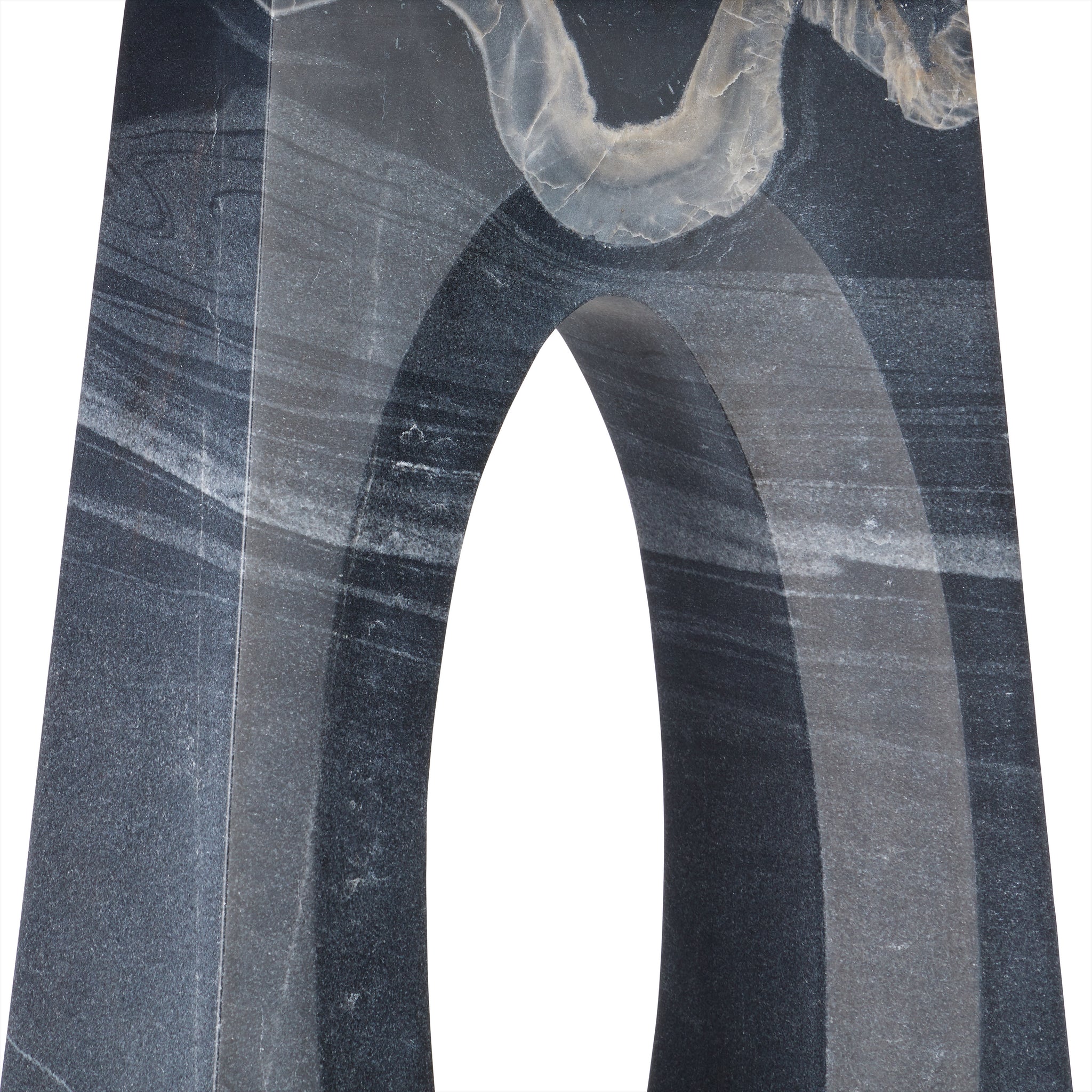 Currey & Company 32" Demi Black Bheslana Marble Console Table