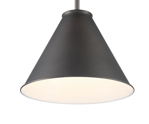 Lumanity Lincoln Tapered Metal 11" Dark Graphite Bronze Semi Flush Mount Ceiling Light