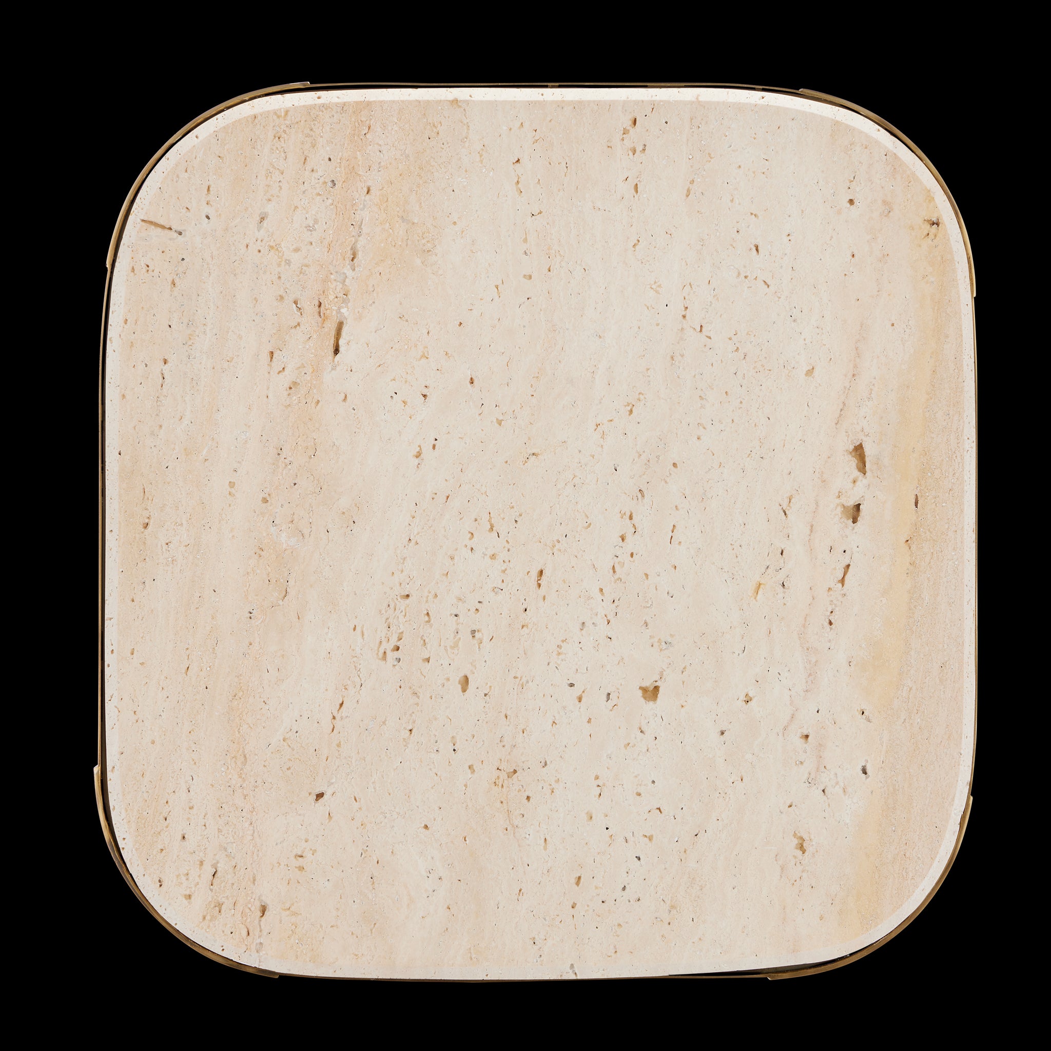 Currey & Company 20.5" Sev Travertine Accent Table