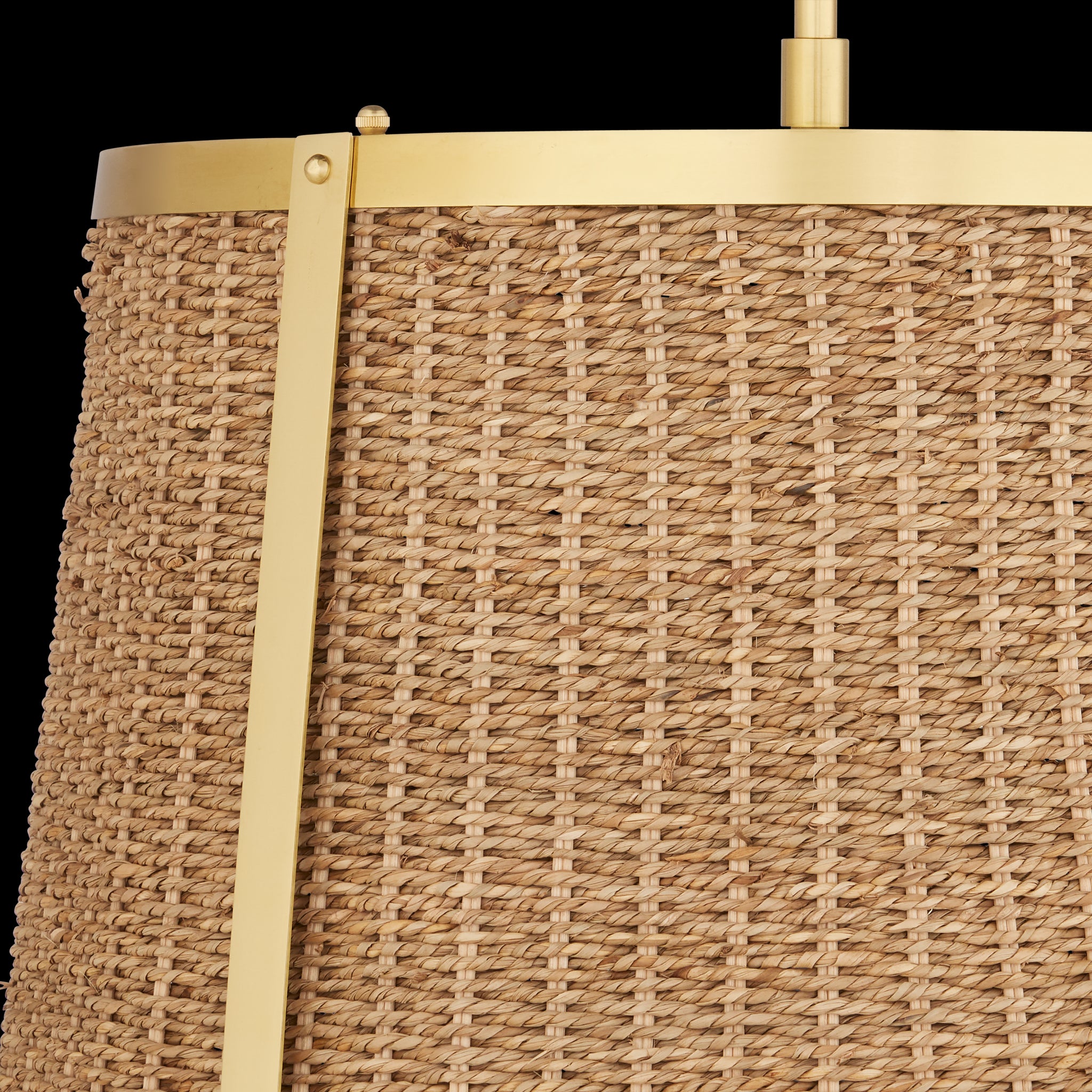 Currey & Company Deauville 22" Seagrass 1 Light Pendant