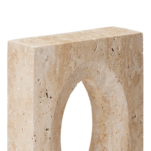 Currey & Company 8" Demi Travertine Bookends Set Of 2