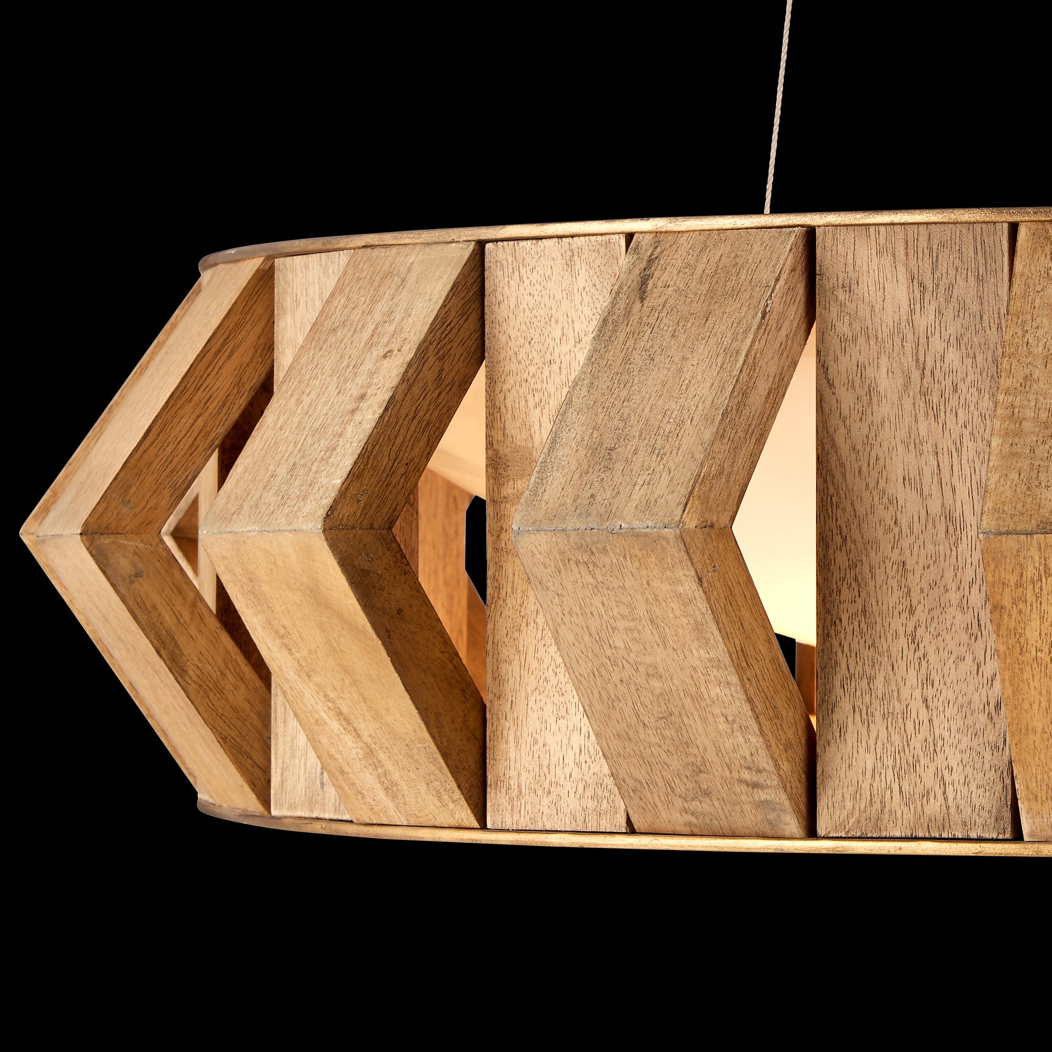 Currey & Company Plunge 30" Wood 1 Light Led Chandelier