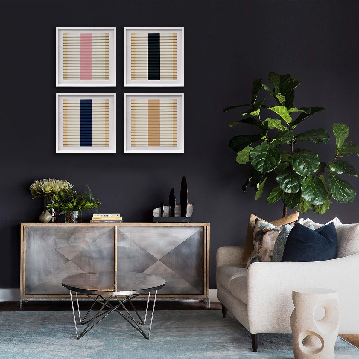 Natural Curiosities Linear Folded Dreams 2, Black