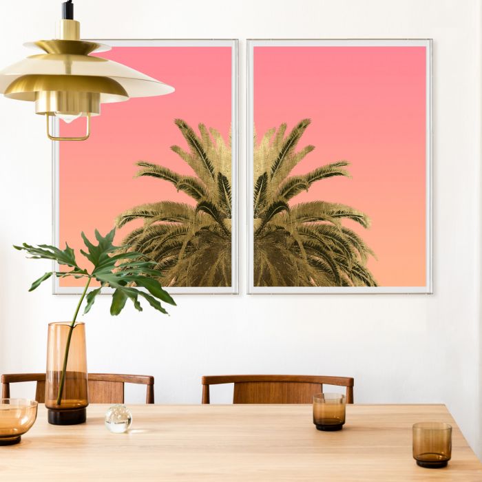 Natural Curiosities Palm Springs, Palms Top Diptych Art