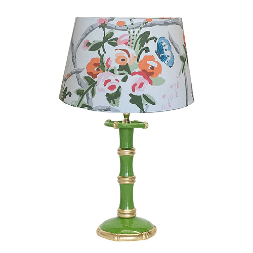 Dana Gibson Candlestick Lamp in Green
