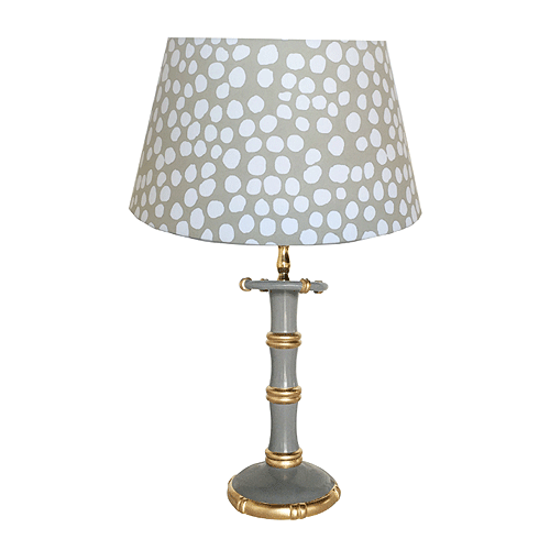 Dana Gibson Candlestick Lamp in Gray