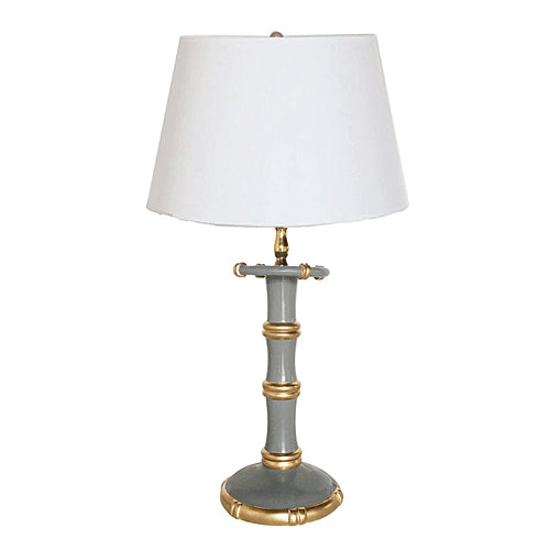 Dana Gibson Candlestick Lamp in Gray