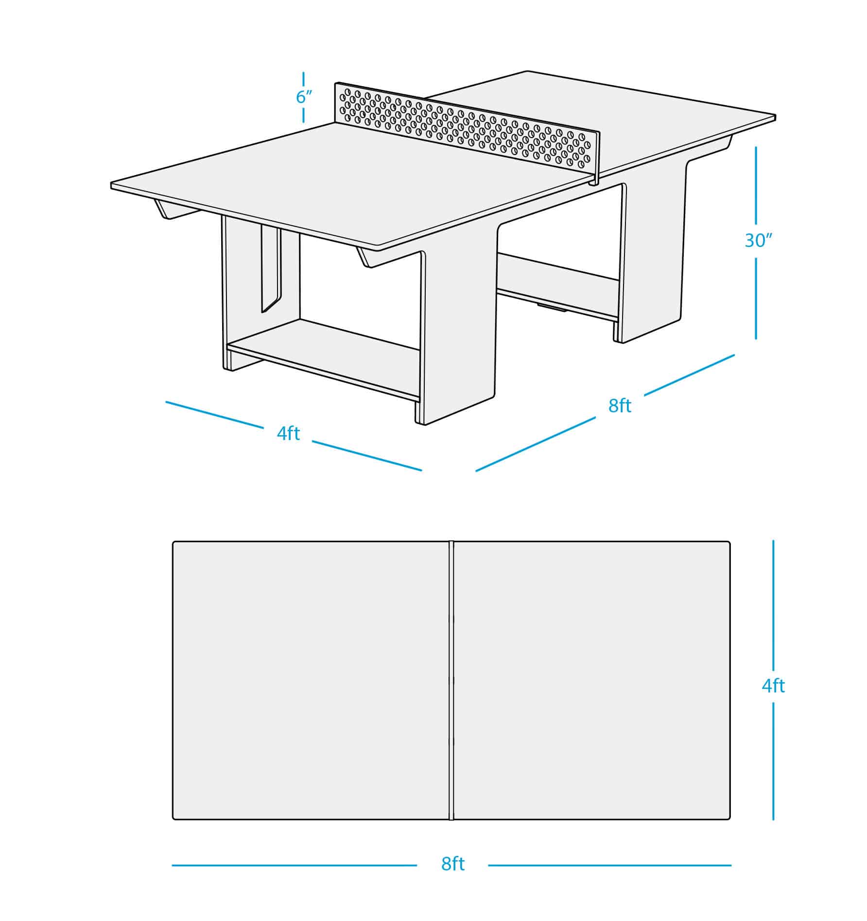 Ledge Lounger Ping Pong Table
