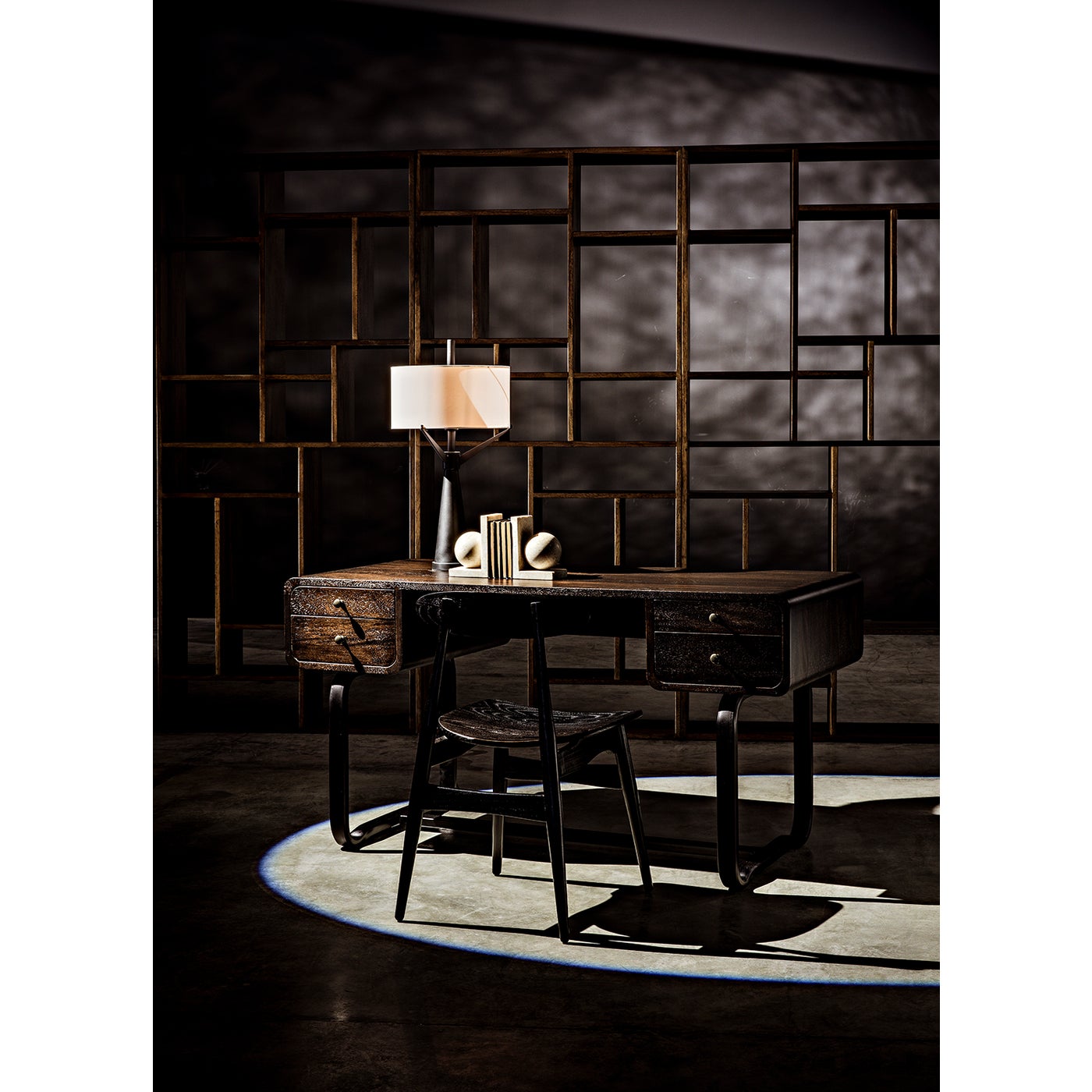 Noir Malic Shelf, Dark Walnut